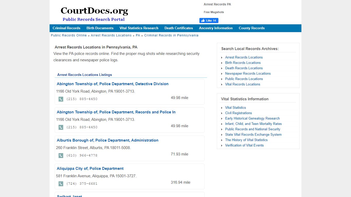 Arrest Records PA - Free Mugshots - CourtDocs.org